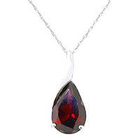 Garnet Tuscany Pendant Necklace 4.7ct in 9ct White Gold