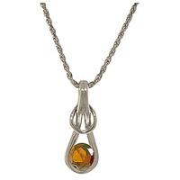 Garnet San Francisco Pendant Necklace 0.65ct in 9ct White Gold