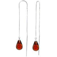 Garnet Scintilla Briolette Earrings 4.5ctw in 9ct White Gold