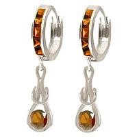 Garnet Loop Knot Huggie Earrings 1.3ctw in 9ct White Gold