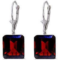 Garnet Drop Earrings 13.0ctw in 9ct White Gold