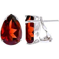 Garnet Droplet Stud Earrings 10.0ctw in 9ct White Gold