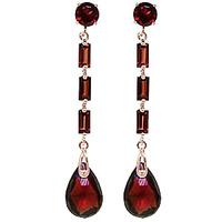 Garnet Cairo Drop Earrings 8.6ctw in 9ct Rose Gold