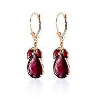 garnet drop earrings 130ctw in 9ct rose gold