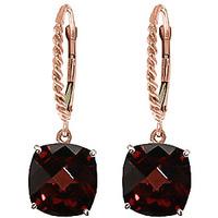 Garnet Rococo Twist Drop Earrings 9.0ctw in 9ct Rose Gold