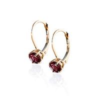 Garnet Boston Drop Earrings 1.2ctw in 9ct Rose Gold