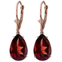 garnet drop earrings 100ctw in 9ct rose gold