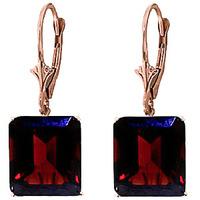 garnet drop earrings 130ctw in 9ct rose gold