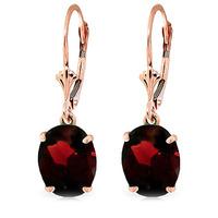 garnet drop earrings 625ctw in 9ct rose gold