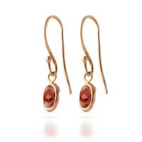 Garnet Allure Drop Earrings 1.0ctw in 9ct Rose Gold