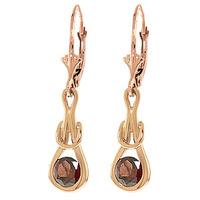 garnet san francisco drop earrings 13ctw in 9ct rose gold