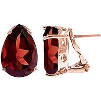 Garnet Droplet Stud Earrings 10.0ctw in 9ct Rose Gold