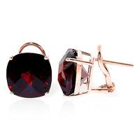 Garnet Stud Earrings 9.0ctw in 9ct Rose Gold