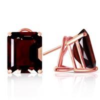 Garnet Stud Earrings 14.0ctw in 9ct Rose Gold