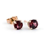 Garnet Stud Earrings 0.95ctw in 9ct Rose Gold