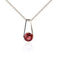 Garnet Embrace Pendant Necklace 1.45ct in 9ct Rose Gold