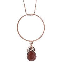 Garnet Infinity Briolette Pendant Necklace 3.0ct in 9ct Rose Gold