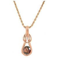 garnet san francisco pendant necklace 065ct in 9ct rose gold