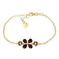 garnet and citrine adjustable bracelet 315ctw in 9ct gold