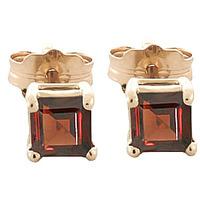 Garnet Alexandra Stud Earrings 1.0ctw in 9ct Gold