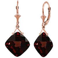 Garnet Deflection Drop Earrings 17.5ctw in 9ct Rose Gold