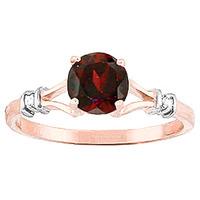 Garnet and Diamond Aspire Ring 1.05ct in 9ct Rose Gold