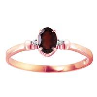 Garnet and Diamond Allure Ring 0.45ct in 9ct Rose Gold