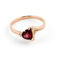 Garnet Devotion Heart Ring 0.9ct in 9ct Rose Gold