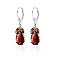 Garnet Drop Earrings 13.0ctw in 9ct White Gold