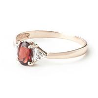 Garnet and Diamond Allure Ring 0.45ct in 9ct Rose Gold