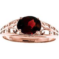 Garnet Catalan Filigree Ring 1.15ct in 9ct Rose Gold