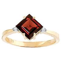 Garnet and Diamond Ring 1.75ct in 9ct Gold