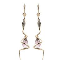 garnet and diamond serpent earrings 45ctw in 9ct rose gold