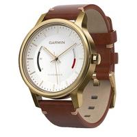 Garmin Vivomove Premium Brown Strap Watch 010-01597-21