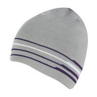 Galvin Green Brant Knitted Hat - Steel Grey / Purple / White