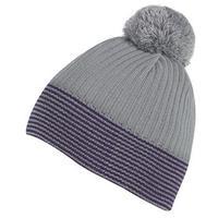 Galvin Green Bobble Hat - Steel Grey / Plum / White