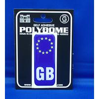 gb euro plate polydome sticker