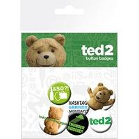 gb eye ted 2 mix clean badge pack set of 6 multi colour