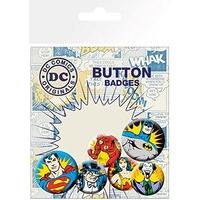 gb eye dc comics heroes and villains badge pack multi colour