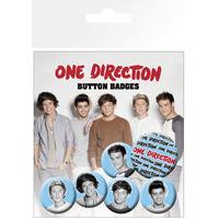 Gb Eye One Direction Black And White Badge Pack