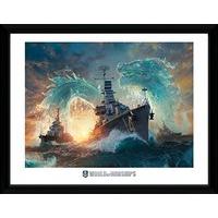 Gb Eye Ltd World Of Warships, Dragons, Framed Print 30x40cm, Various