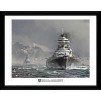 Gb Eye Ltd World Of Warships, Bismark, Framed Print 30x40cm, Various