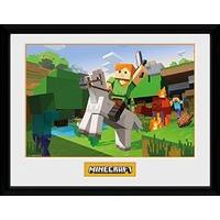 Gb Eye Ltd Minecraft, Zombie Attack, Framed Print 30x40cm, Various