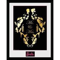 gb eye ltd barbie mr and mrs framed print 30x40cm various