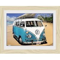 gb eye framed photograph vw camper beech frame 16x12 inch