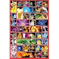 Gb Eye Pokémon Moves Maxi Poster, Wood, Multi-colour, 61 x 915cm