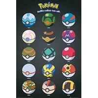 gb eye 61 x 915cm pokeballs pokemon maxi poster multi colour