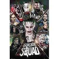 gb eye suicide squad circle maxi poster multi colour 61 x 915cm