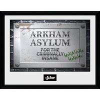 Gb Eye 16 x 12-inch Batman Comic Arkham Asylum Sign Framed Photograph, 