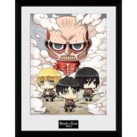 Gb Eye 16 x 12-inch Attack On Titan Chibi Group Framed Photograph, Multi-colour